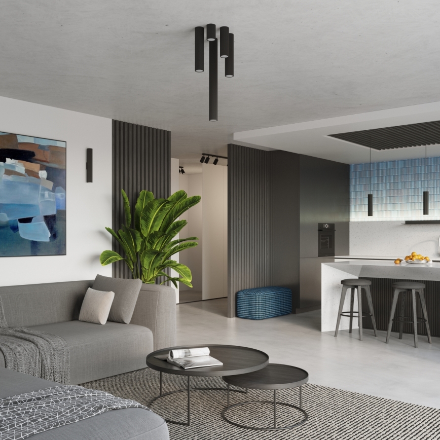 Brilagi - LED-kohdevalaisin CRESTO 1xGU10/10W/230V 20 cm musta