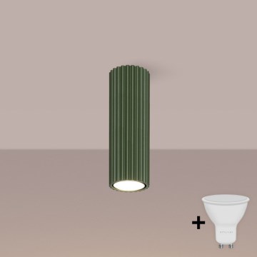 Brilagi - LED-kohdevalaisin CRESTO 1xGU10/10W/230V 20 cm vihreä