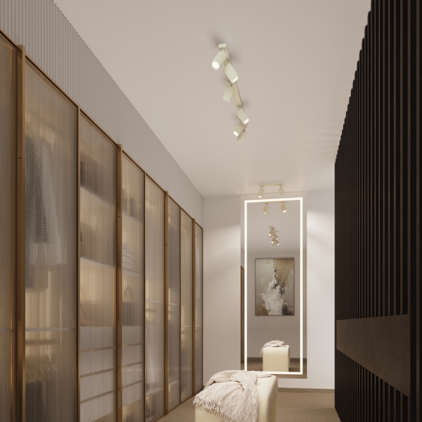 Brilagi - LED kohdevalaisin CRESTO 2xGU10/10W/230V kermanvärinen