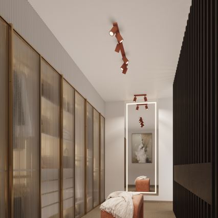 Brilagi - LED-kohdevalaisin CRESTO 2xGU10/10W/230V punainen