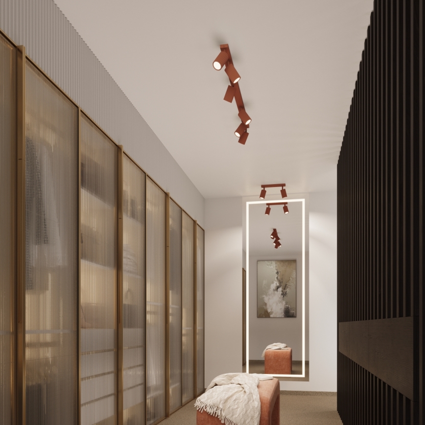 Brilagi - LED-kohdevalaisin CRESTO 2xGU10/10W/230V punainen