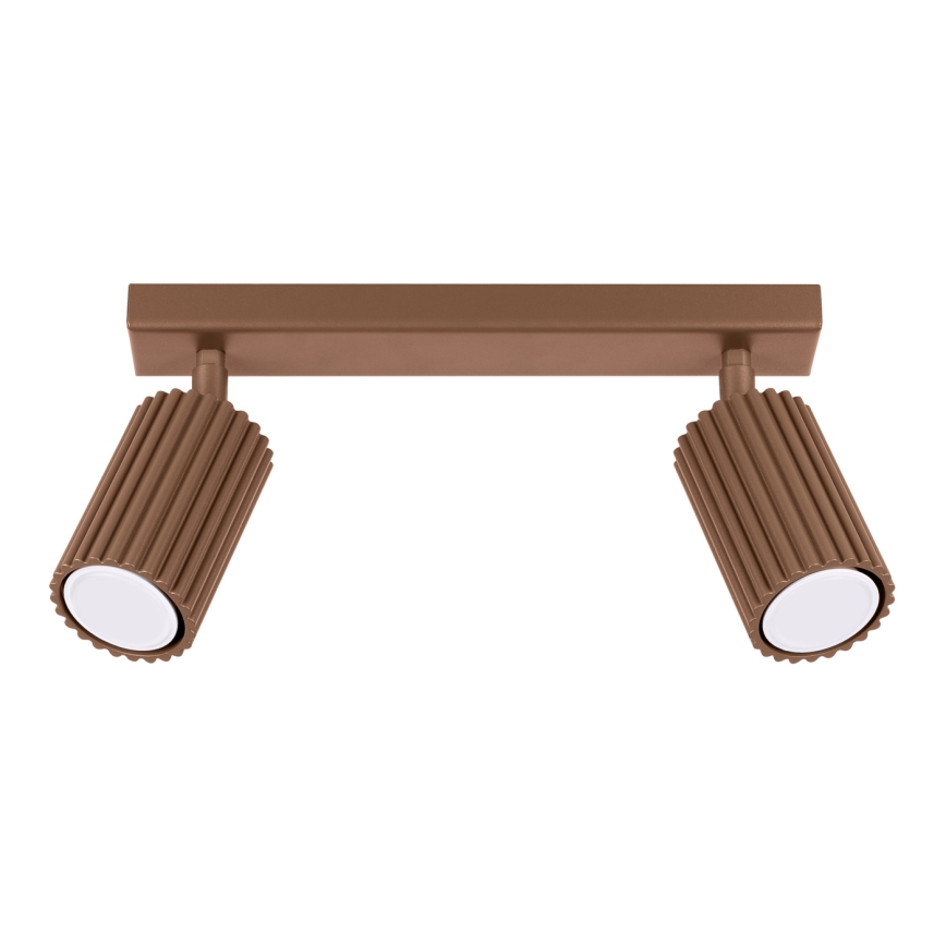 Brilagi - LED-kohdevalaisin CRESTO 2xGU10/10W/230V ruskea