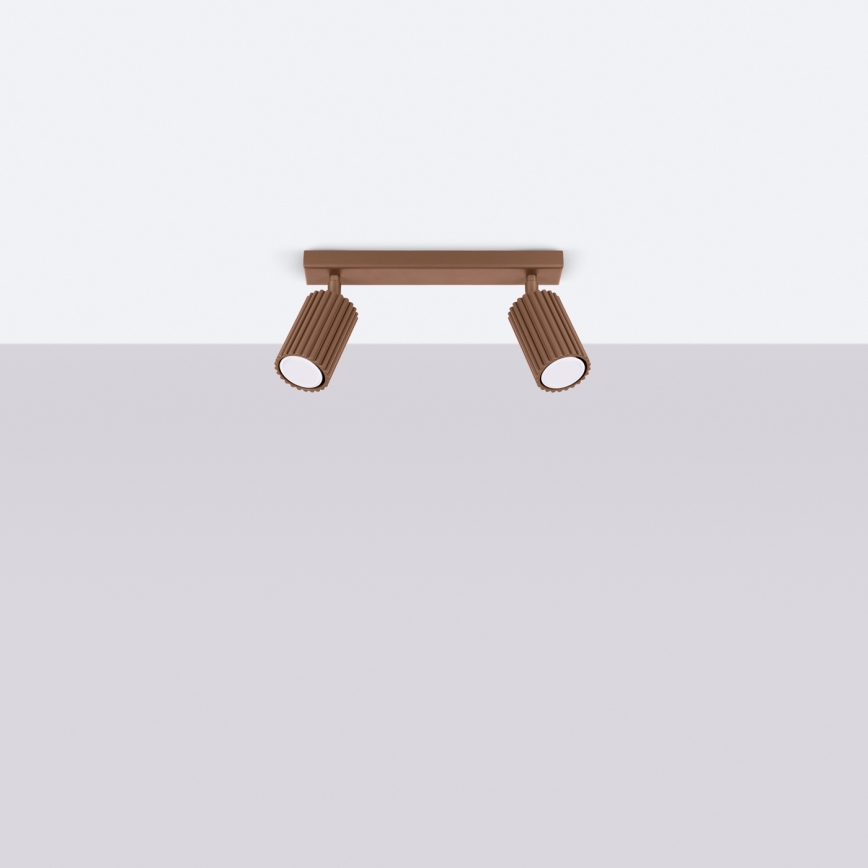 Brilagi - LED-kohdevalaisin CRESTO 2xGU10/10W/230V ruskea