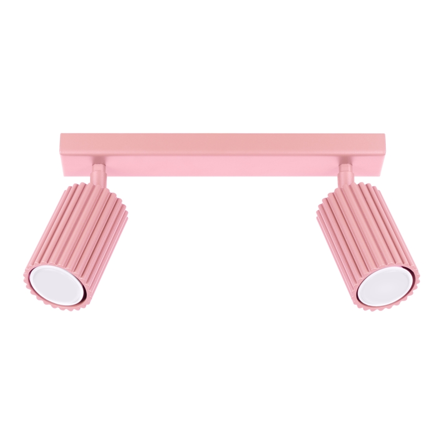 Brilagi - LED-kohdevalaisin CRESTO 2xGU10/10W/230V vaaleanpunainen