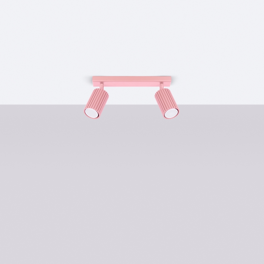 Brilagi - LED-kohdevalaisin CRESTO 2xGU10/10W/230V vaaleanpunainen
