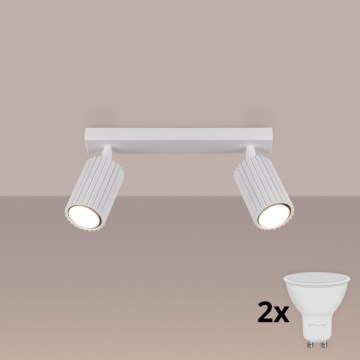 Brilagi - LED-kohdevalaisin CRESTO 2xGU10/10W/230V valkoinen