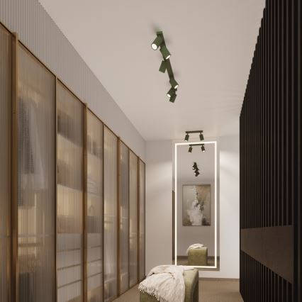 Brilagi - LED-kohdevalaisin CRESTO 2xGU10/10W/230V vihreä