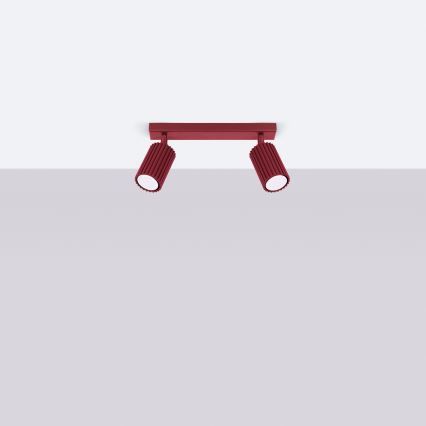 Brilagi - LED-kohdevalaisin CRESTO 2xGU10/10W/230V viininpunainen