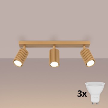 Brilagi - LED-kohdevalaisin CRESTO 3xGU10/10W/230V kultainen