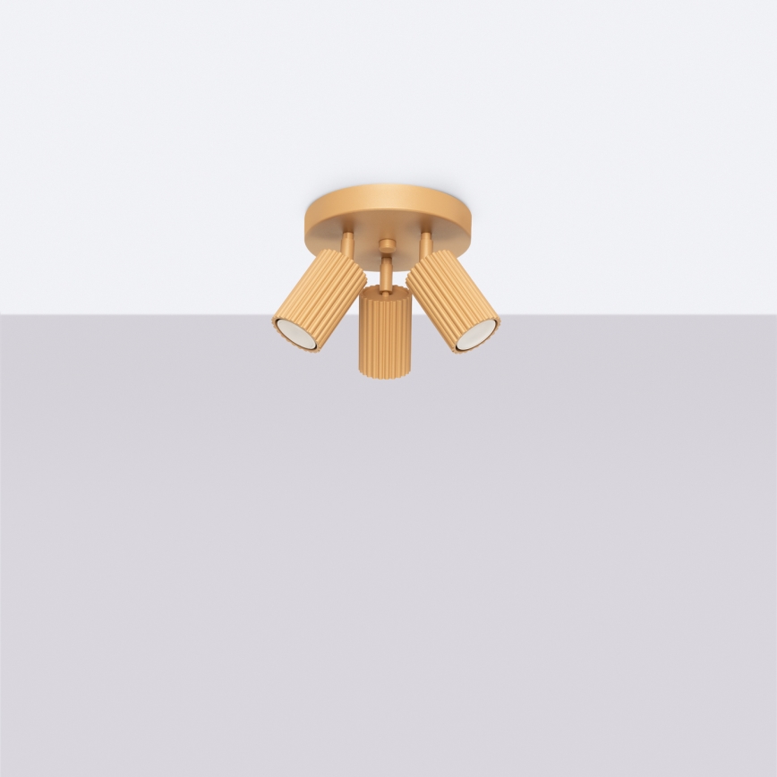 Brilagi - LED-kohdevalaisin CRESTO 3xGU10/10W/230V kultainen