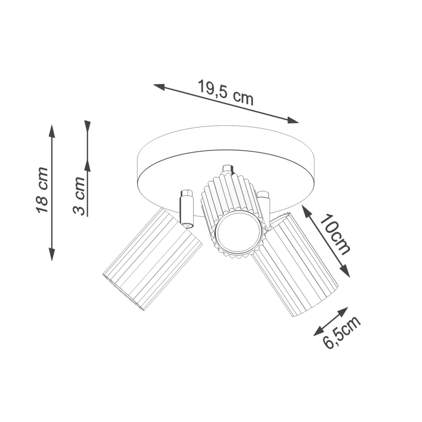 Brilagi - LED-kohdevalaisin CRESTO 3xGU10/10W/230V musta