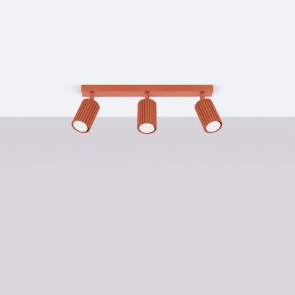 Brilagi - LED-kohdevalaisin CRESTO 3xGU10/10W/230V punainen