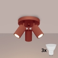Brilagi - LED-kohdevalaisin CRESTO 3xGU10/10W/230V punainen