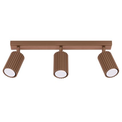 Brilagi - LED-kohdevalaisin CRESTO 3xGU10/10W/230V ruskea