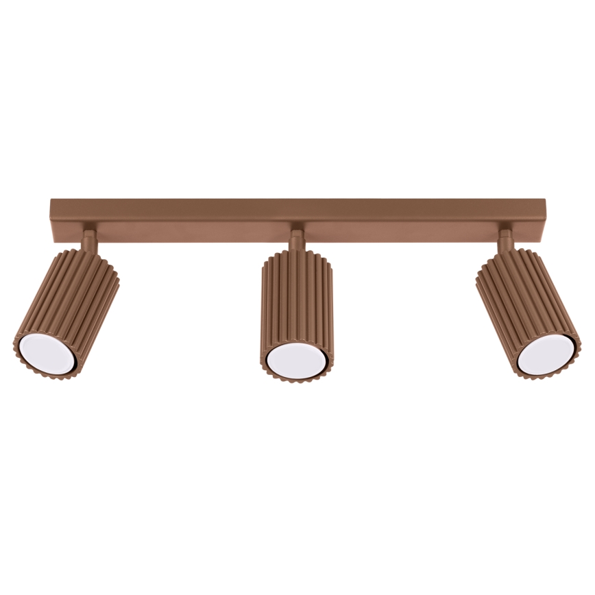 Brilagi - LED-kohdevalaisin CRESTO 3xGU10/10W/230V ruskea