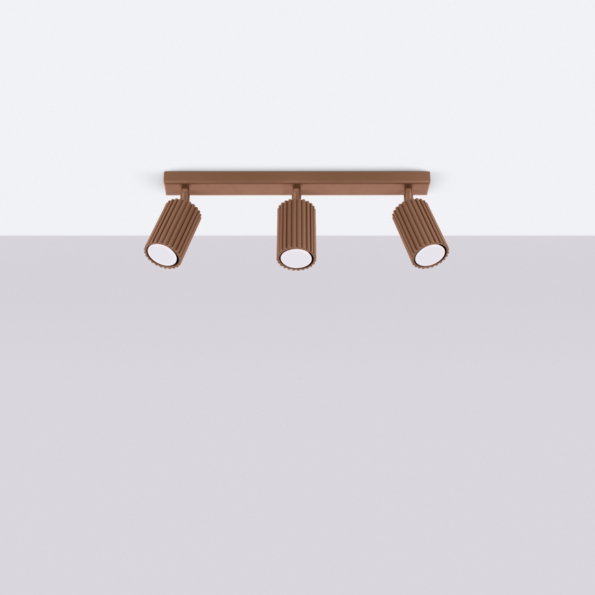 Brilagi - LED-kohdevalaisin CRESTO 3xGU10/10W/230V ruskea