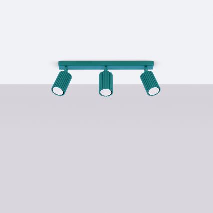 Brilagi - LED-kohdevalaisin CRESTO 3xGU10/10W/230V turkoosi