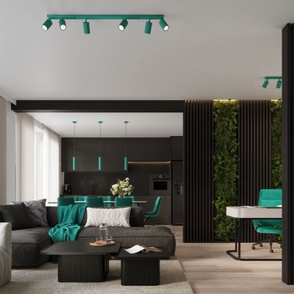 Brilagi - LED-kohdevalaisin CRESTO 3xGU10/10W/230V turkoosi