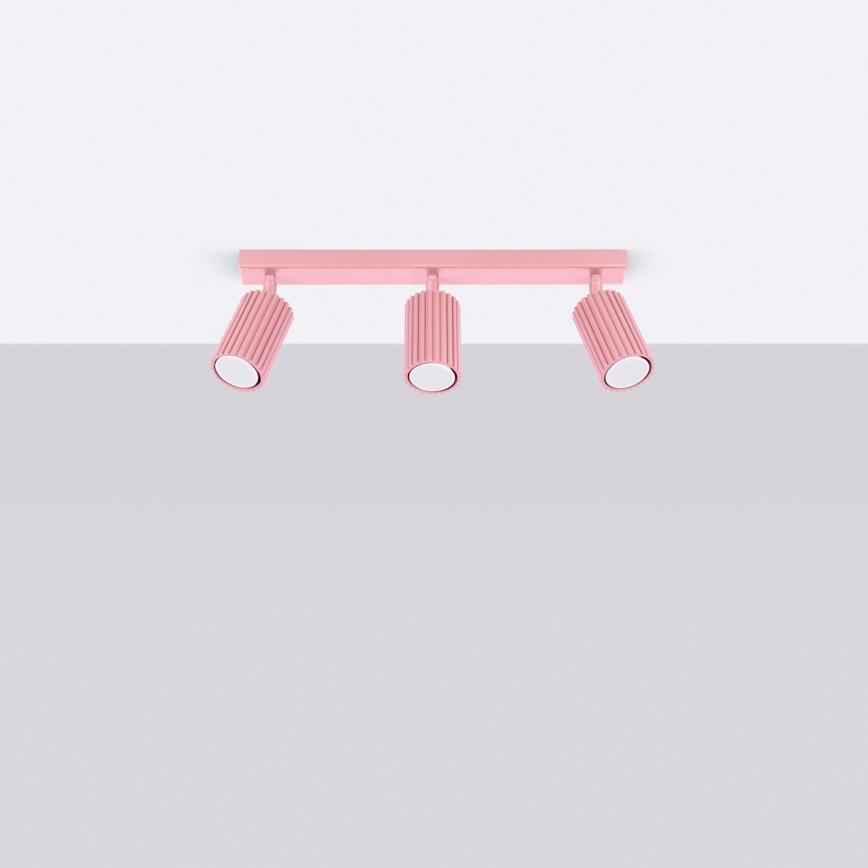Brilagi - LED-kohdevalaisin CRESTO 3xGU10/10W/230V vaaleanpunainen
