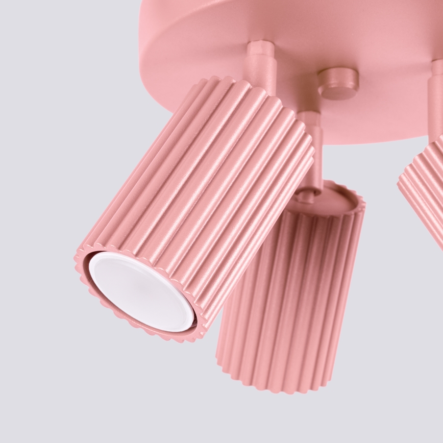 Brilagi - LED-kohdevalaisin CRESTO 3xGU10/10W/230V vaaleanpunainen