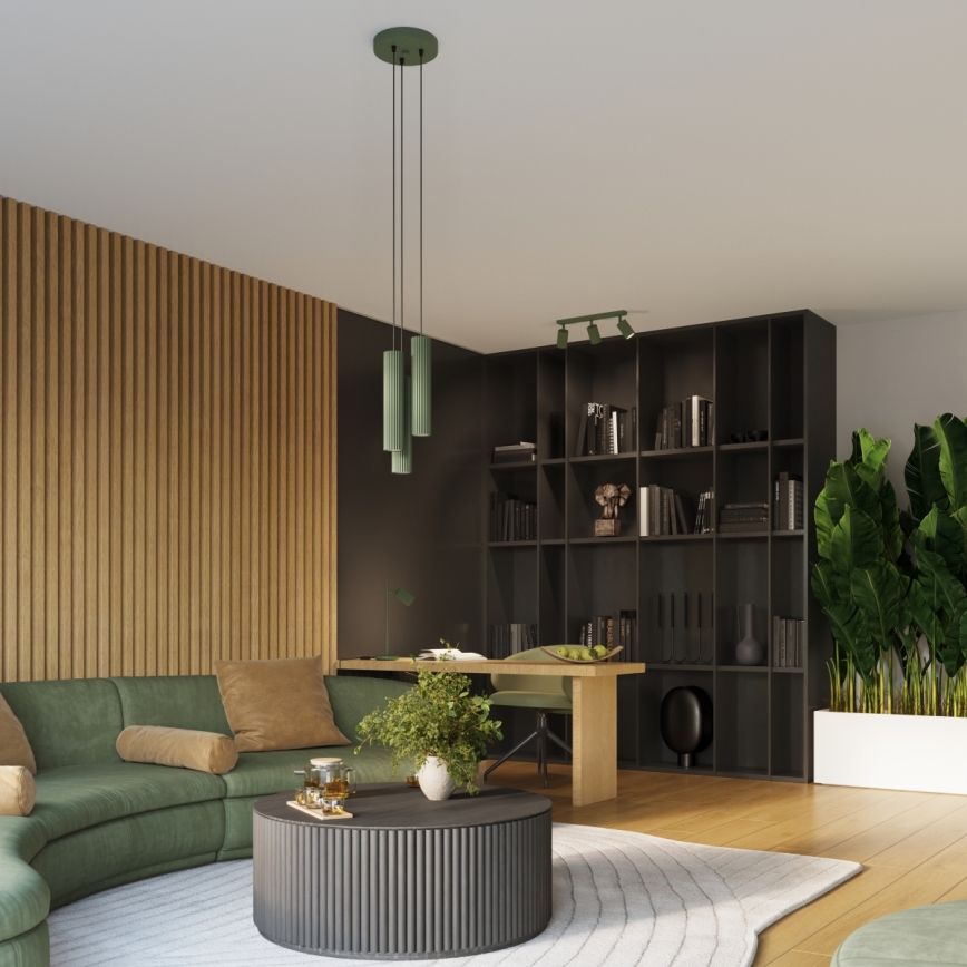 Brilagi - LED-kohdevalaisin CRESTO 3xGU10/10W/230V vihreä