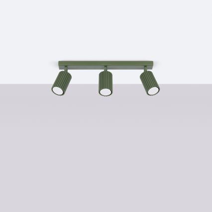 Brilagi - LED-kohdevalaisin CRESTO 3xGU10/10W/230V vihreä