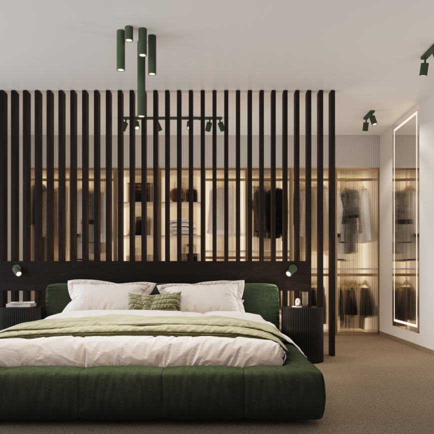 Brilagi - LED-kohdevalaisin CRESTO 3xGU10/10W/230V vihreä