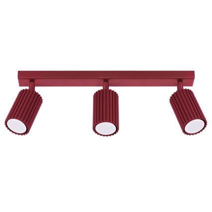 Brilagi - LED-kohdevalaisin CRESTO 3xGU10/10W/230V viininpunainen