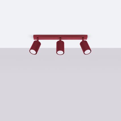 Brilagi - LED-kohdevalaisin CRESTO 3xGU10/10W/230V viininpunainen