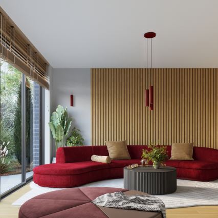 Brilagi - LED-kohdevalaisin CRESTO 3xGU10/10W/230V viininpunainen