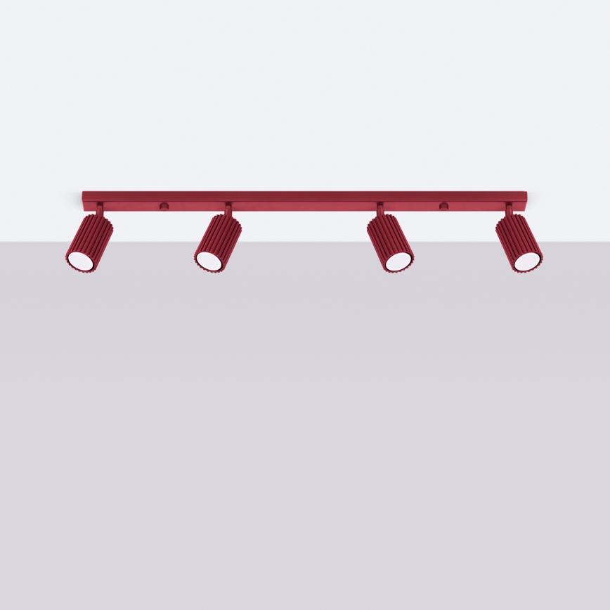 Brilagi - LED-kohdevalaisin CRESTO 4xGU10/10W/230V burgundinpunainen