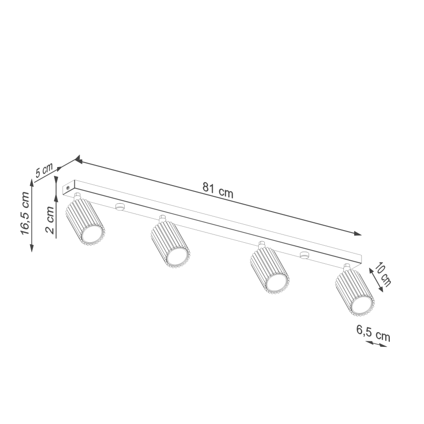 Brilagi - LED-kohdevalaisin CRESTO 4xGU10/10W/230V kermanvärinen