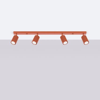 Brilagi - LED-kohdevalaisin CRESTO 4xGU10/10W/230V punainen