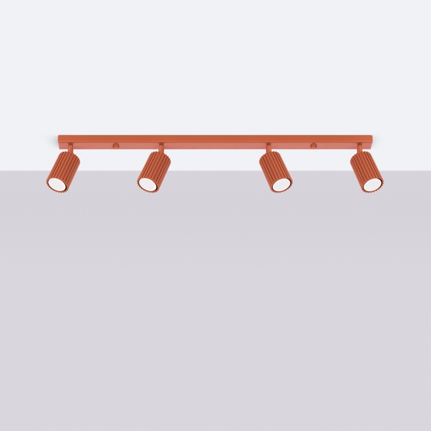 Brilagi - LED-kohdevalaisin CRESTO 4xGU10/10W/230V punainen