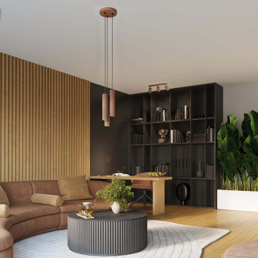 Brilagi - LED-kohdevalaisin CRESTO 4xGU10/10W/230V ruskea