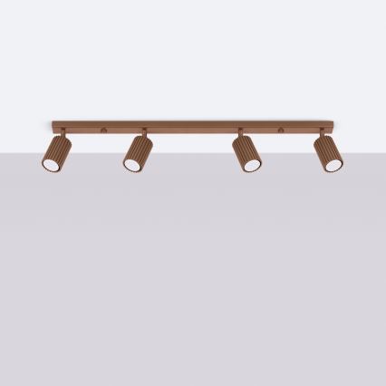 Brilagi - LED-kohdevalaisin CRESTO 4xGU10/10W/230V ruskea