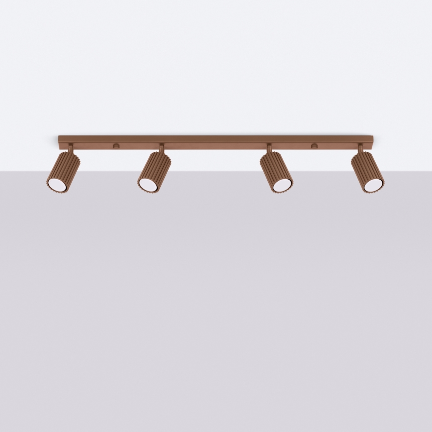 Brilagi - LED-kohdevalaisin CRESTO 4xGU10/10W/230V ruskea