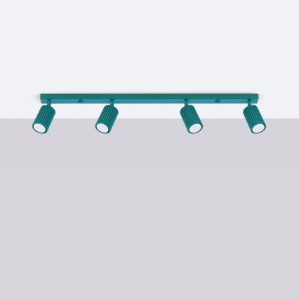 Brilagi - LED-kohdevalaisin CRESTO 4xGU10/10W/230V turkoosi