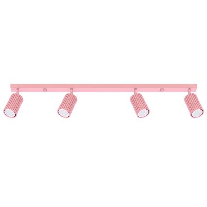 Brilagi - LED-kohdevalaisin CRESTO 4xGU10/10W/230V vaaleanpunainen