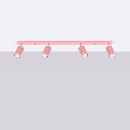 Brilagi - LED-kohdevalaisin CRESTO 4xGU10/10W/230V vaaleanpunainen