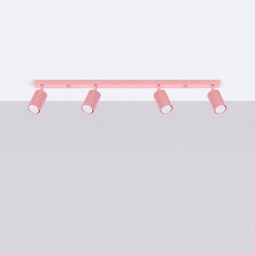 Brilagi - LED-kohdevalaisin CRESTO 4xGU10/10W/230V vaaleanpunainen