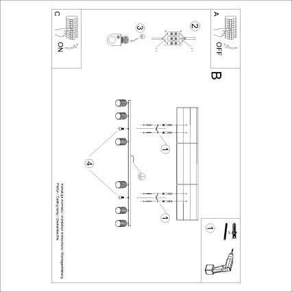 Brilagi - LED-kohdevalaisin CRESTO 6xGU10/10W/230V punainen