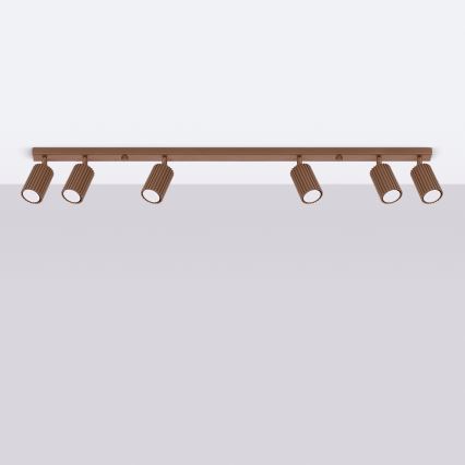 Brilagi - LED-kohdevalaisin CRESTO 6xGU10/10W/230V ruskea