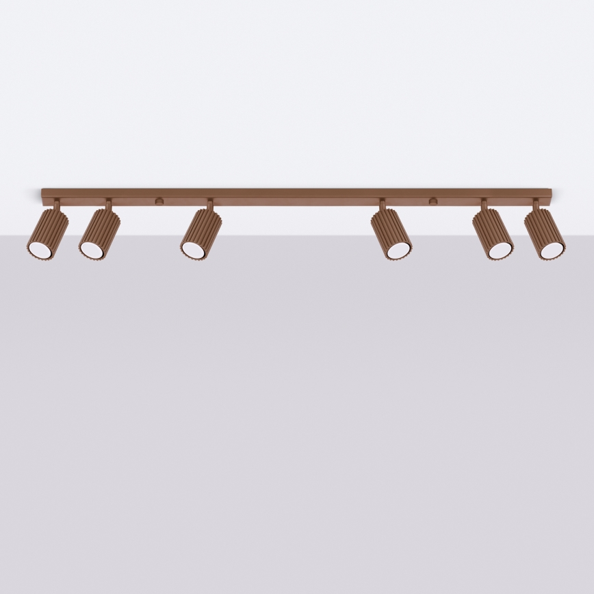 Brilagi - LED-kohdevalaisin CRESTO 6xGU10/10W/230V ruskea