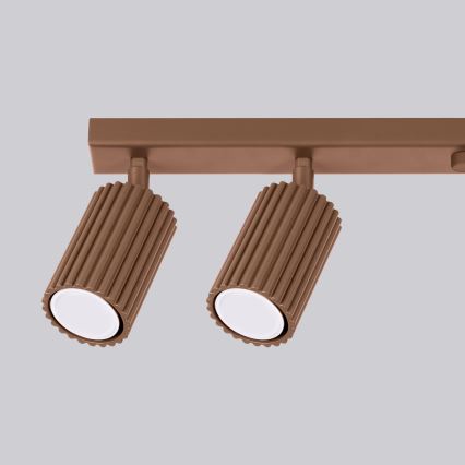 Brilagi - LED-kohdevalaisin CRESTO 6xGU10/10W/230V ruskea