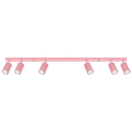 Brilagi - LED-kohdevalaisin CRESTO 6xGU10/10W/230V vaaleanpunainen