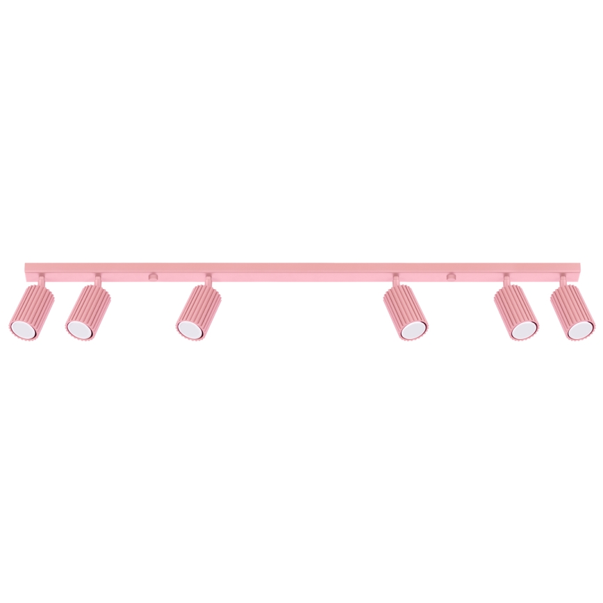 Brilagi - LED-kohdevalaisin CRESTO 6xGU10/10W/230V vaaleanpunainen
