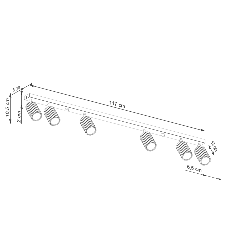 Brilagi - LED-kohdevalaisin CRESTO 6xGU10/10W/230V valkoinen