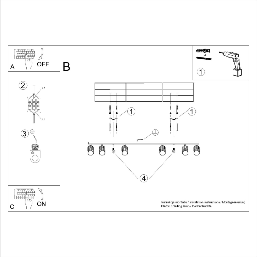 Brilagi - LED-kohdevalaisin CRESTO 6xGU10/10W/230V valkoinen