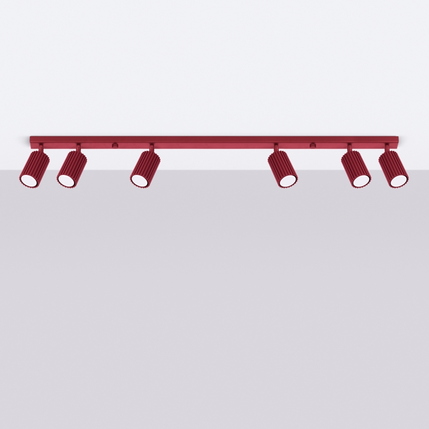 Brilagi - LED-kohdevalaisin CRESTO 6xGU10/10W/230V viininpunainen